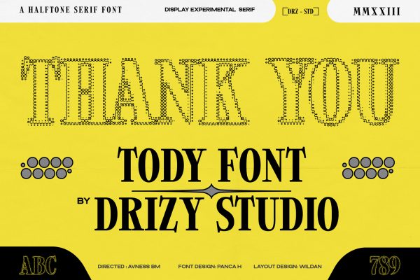 Tody – A Halftone Serif Font