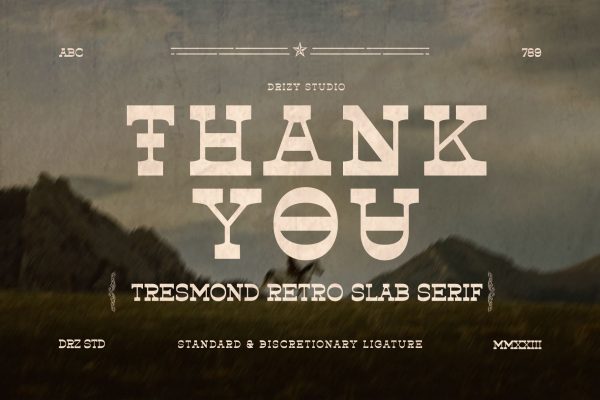 Tresmond – Vintage Retro Slab Serif Font