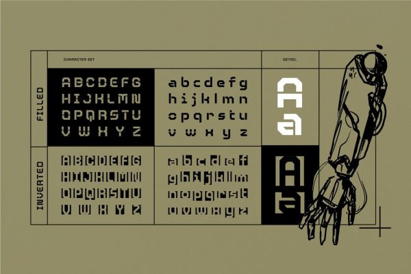 Bitverno – Experimental Sci-fi Font