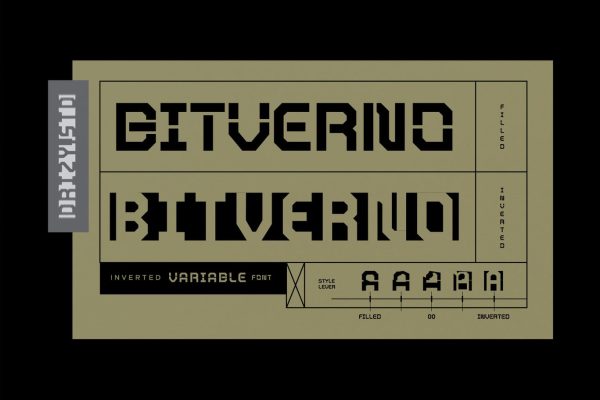 Bitverno – Experimental Sci-fi Font