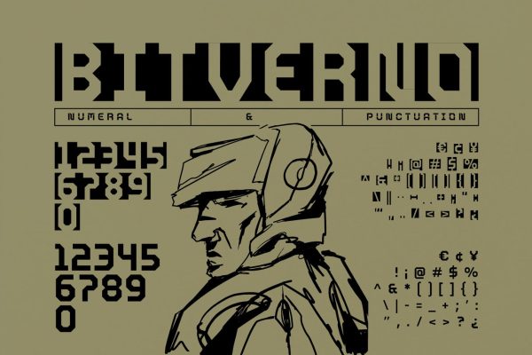 Bitverno – Experimental Sci-fi Font