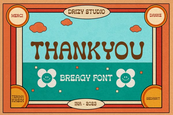 Breagy – Retro Groovy Font