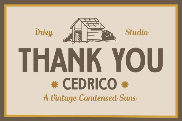 Cedrico – Vintage Condensed Sans Font