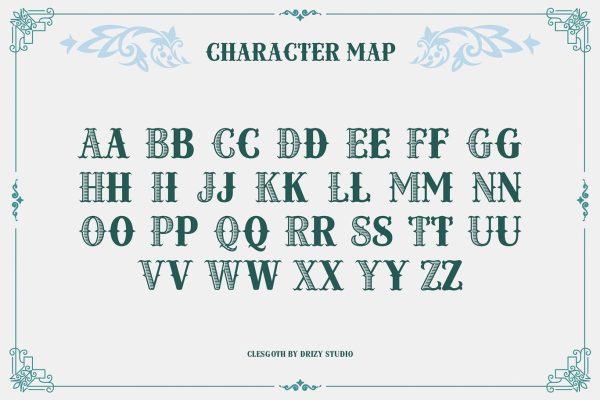 Clesgoth – Serif Engraved Font