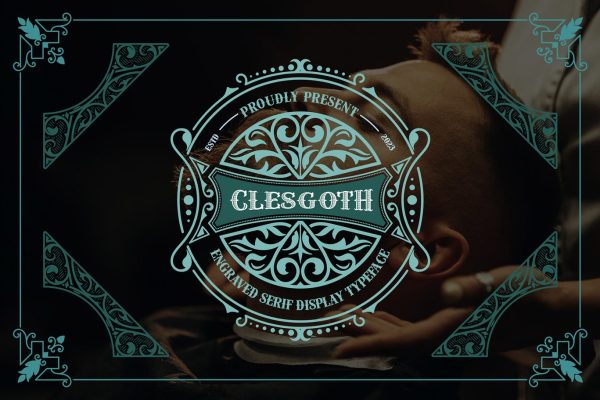 Clesgoth – Serif Engraved Font