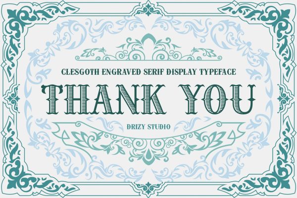 Clesgoth – Serif Engraved Font