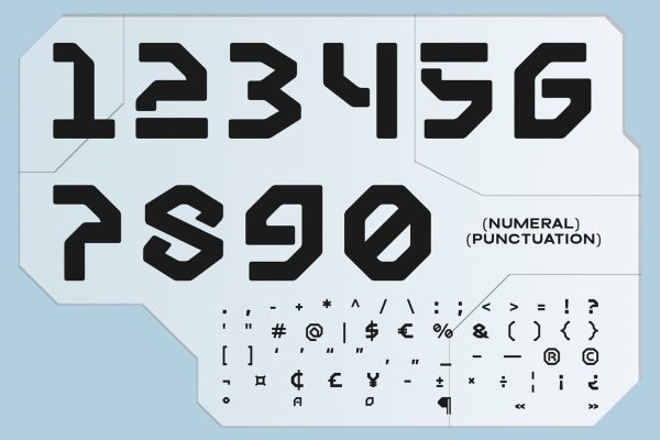 Dragnes – Futuristic Sci-fi Font