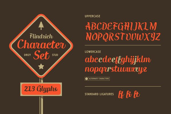 Flindrich – Cursive Script Vintage