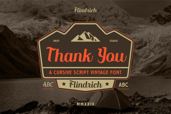 Flindrich – Cursive Script Vintage