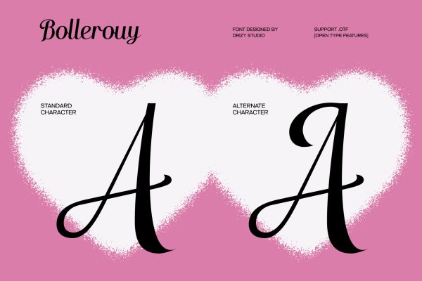 Bollerouy – Romantic Script and Calligraphic Font