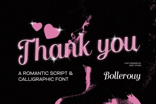 Bollerouy – Romantic Script and Calligraphic Font