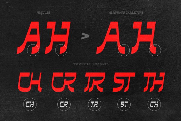 Cherysan – Experimental Reverse Contrast Font