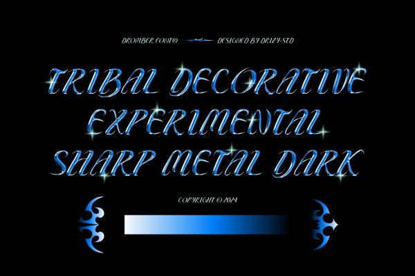 Dromber – Experimental Tribal Font