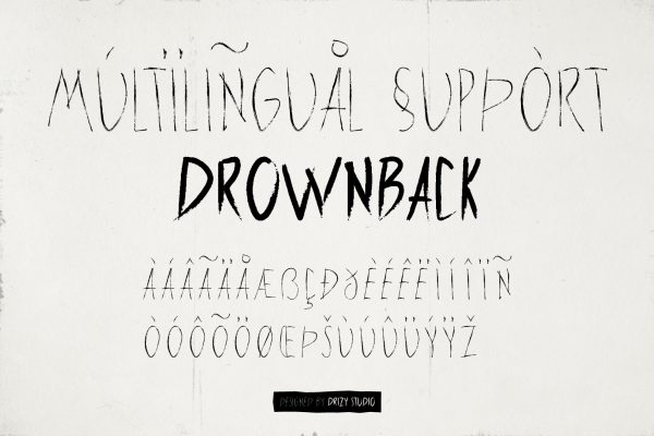 Drownback – Brush Raw Display Font