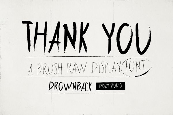 Drownback – Brush Raw Display Font