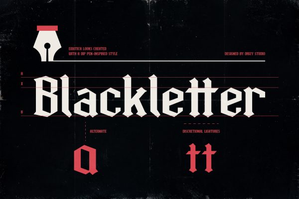 Emotica – Blackletter Romance Font