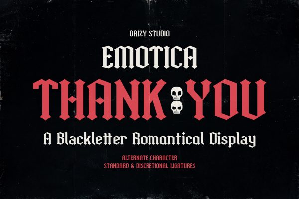 Emotica – Blackletter Romance Font