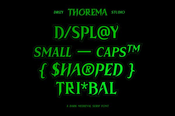 Thorema – Dark Medieval Serif Font