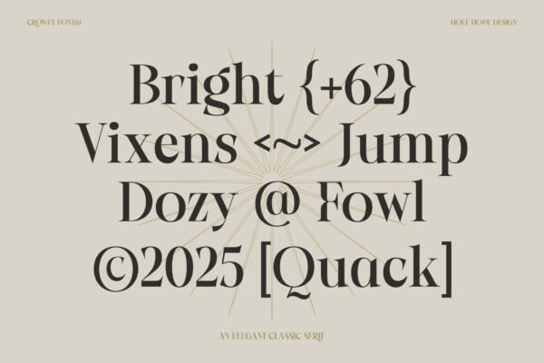 Crowey | Elegant Classic Serif Font