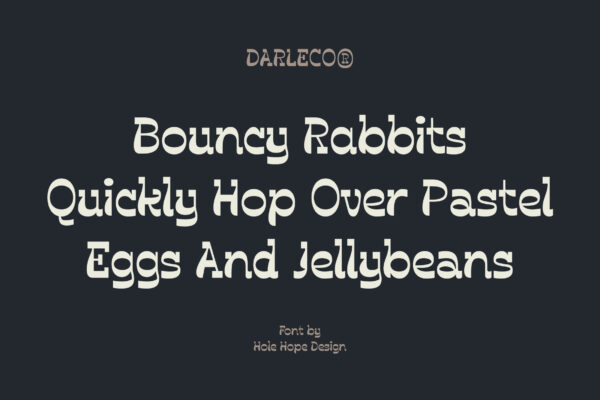 Darleco | Experimental Slab Display Font