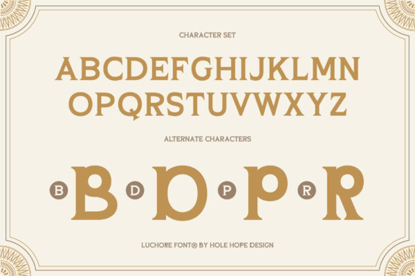 Luchore | Geometric Display Serif Font