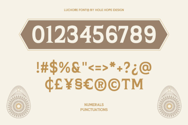 Luchore | Geometric Display Serif Font