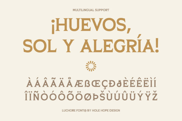 Luchore | Geometric Display Serif Font