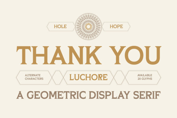 Luchore | Geometric Display Serif Font