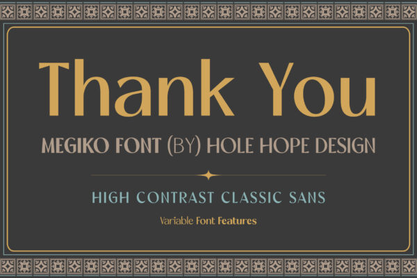 Megiko | High Contrast Classic Font