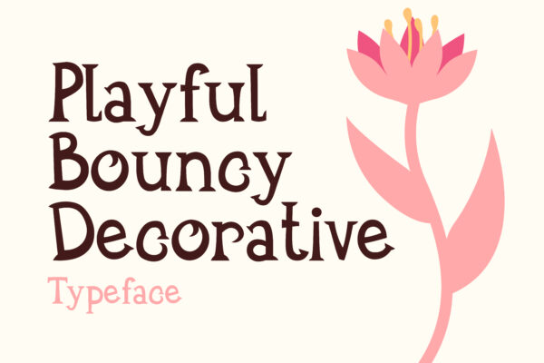 Flobun – Playful Bouncy Decorative Font