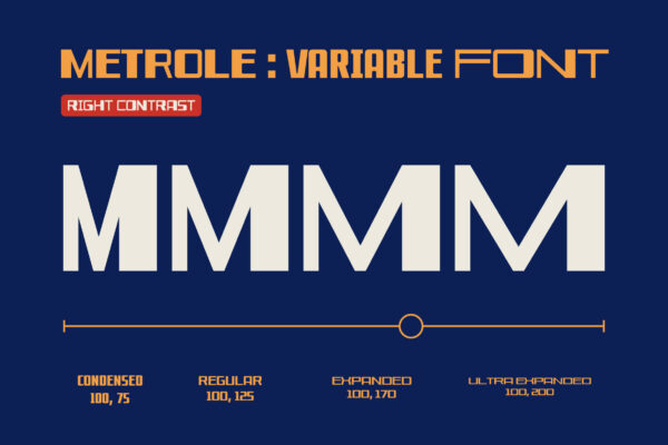 Metrole – Contrast Variable Display Font