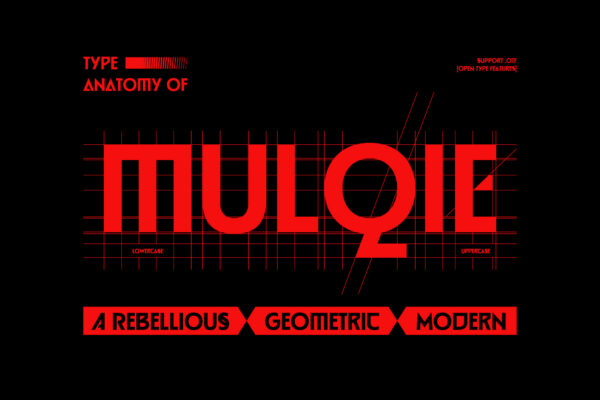 Mulqie – Rebellious Geometric Modern Font